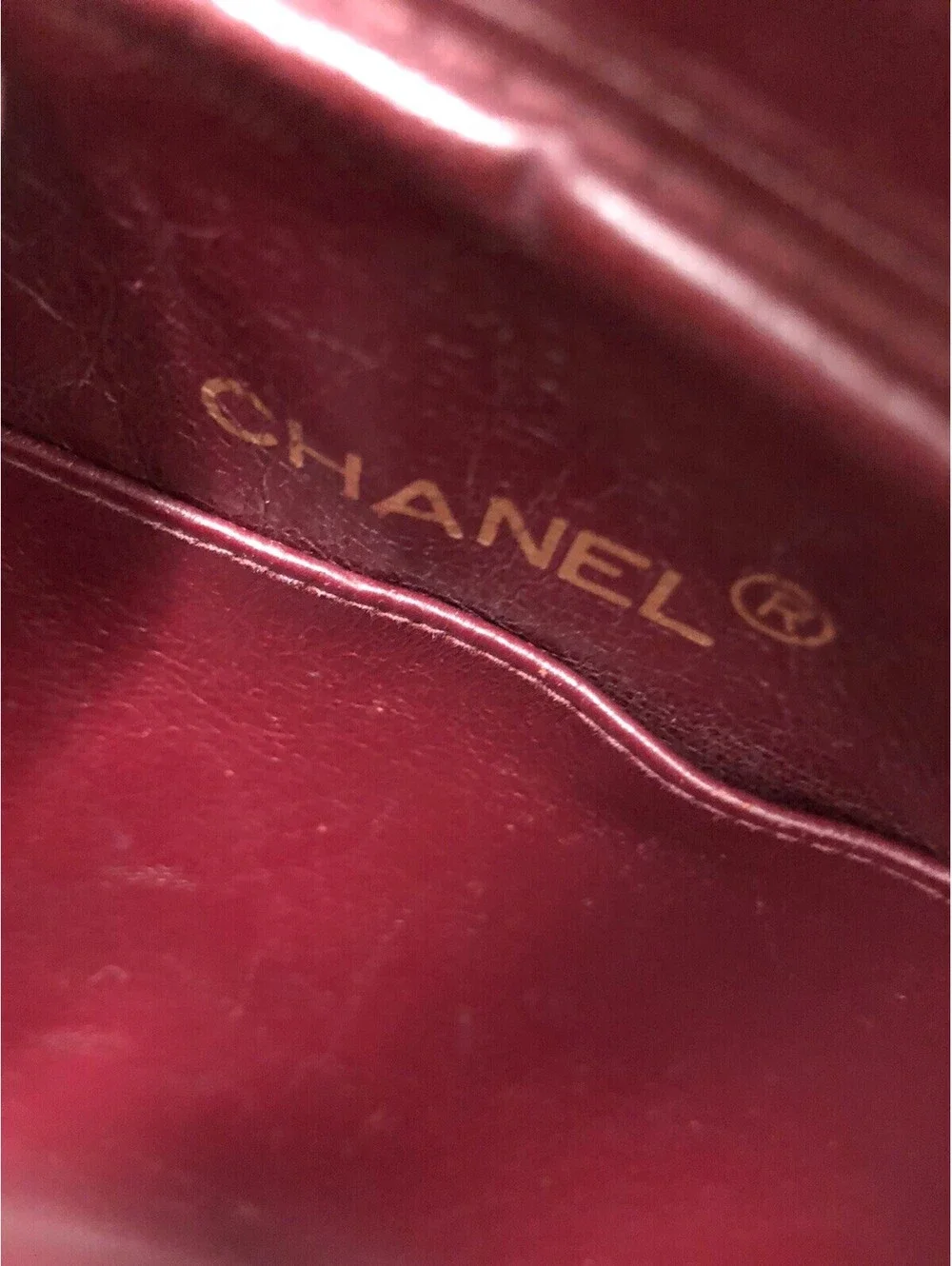 Vintage CHANEL Quilted Shoulder Bag CC Logo Lambskin 24k Chain